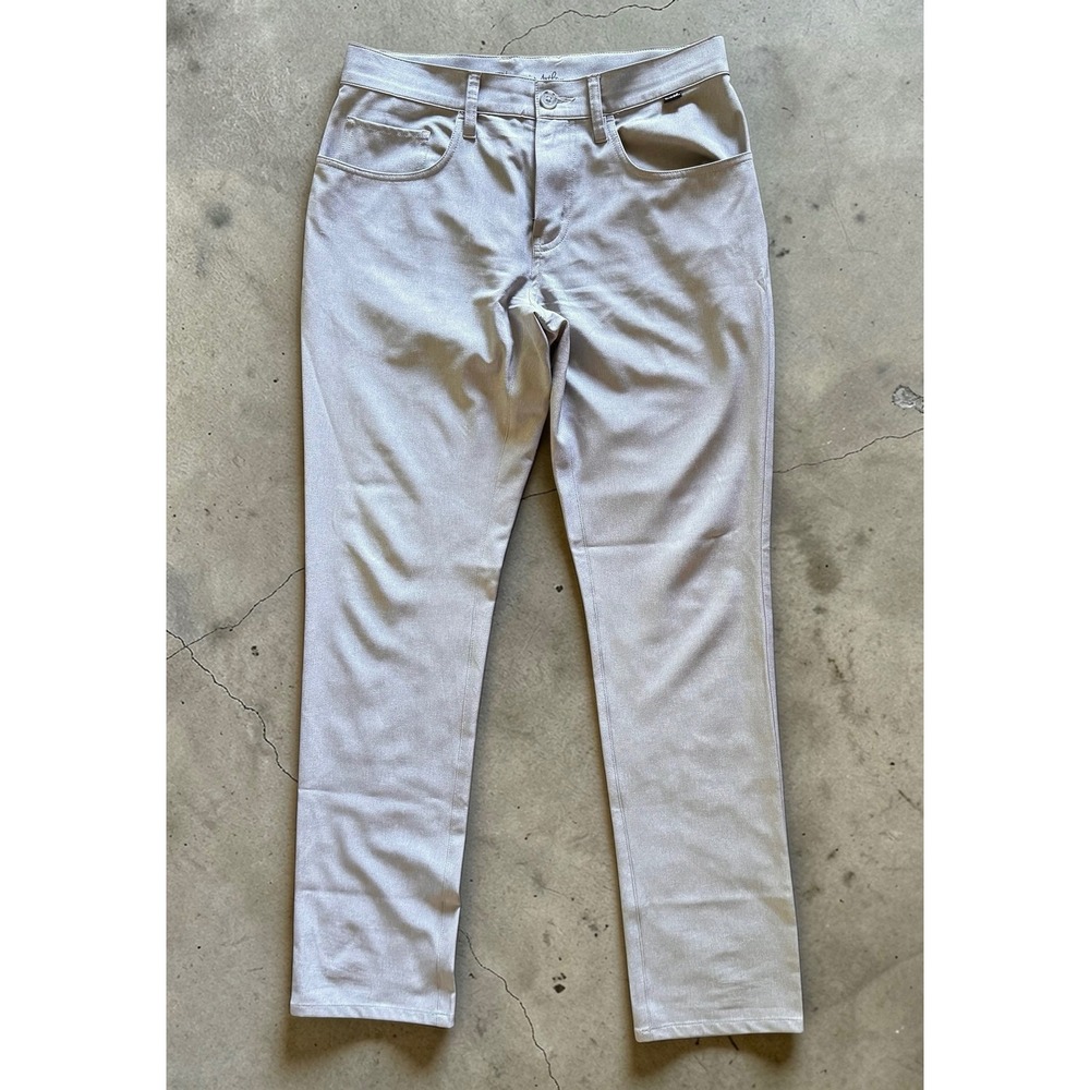 TravisMathew Open To Close Golf Pants Mens Sz 30 Grey Performance 5 Pocket Used